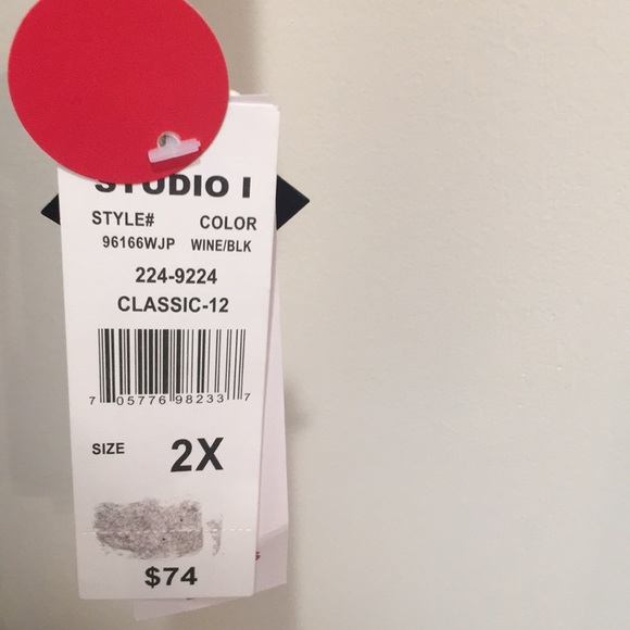 Studio One Cowl Neck Knit Sweater Dress NWT 2X - Picture 3 of 4